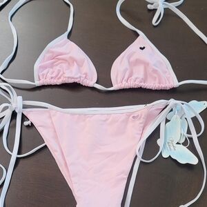 Victoria's Secret Pink Triangle String Bikini Set